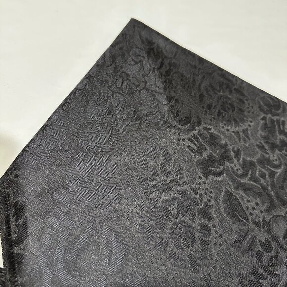 Set of 3 Black Brocade Table Runner Elegant Sophisticated 12" x 72" Paisley EUC - Picture 4 of 8